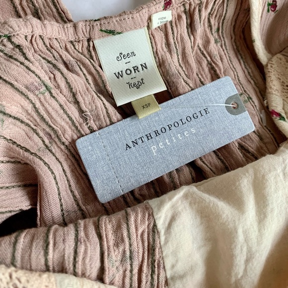 🦄 Anthropologie prairie dress in dusty rose - NWT out of stock online - Picture 12 of 15